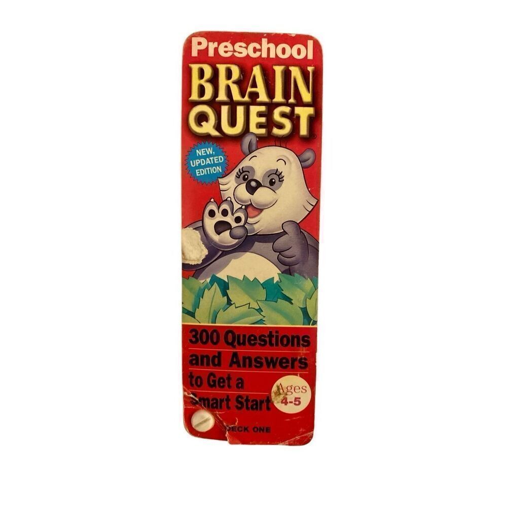 Brain Quest Preschool Age 4 300 Questions Answer Fan Cards